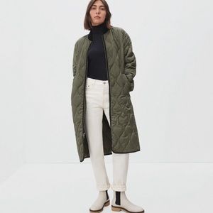 NWT Everlane ReNew Long Liner in Kalamata Olive